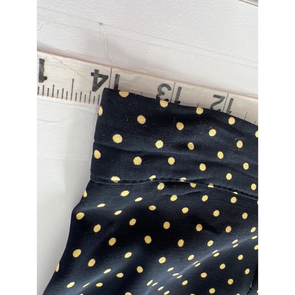 Southern Lady Polka Dot A-Line Maxi Skirt Womens 12 Black Acetate Blend - Picture 3 of 8